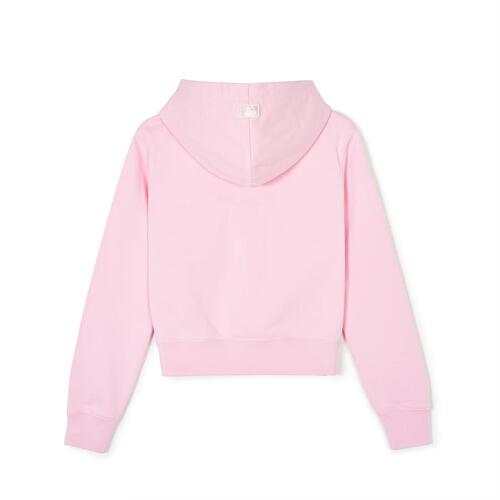 MLB Varsity Crop Zip Up Cleveland Guardians Hoodie Pink | 2976341-IM