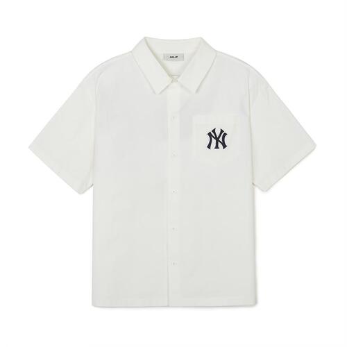 MLB Varsity Cursive Back Graphic New York Yankees T Shirts White | 9470586-BF