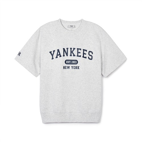 MLB Varsity Half Sleeve New York Yankees T Shirts Grey | 1842706-AW