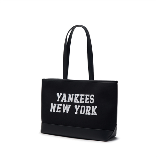 MLB Varsity Jacquard Canvas Large Shopper Bag New York Yankees Tote Bags Black | 5480179-MI