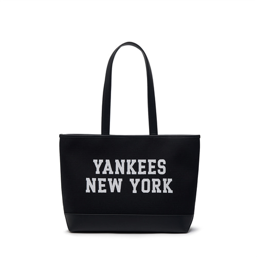 MLB Varsity Jacquard Canvas Large Shopper Bag New York Yankees Tote Bags Black | 5480179-MI