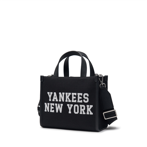 MLB Varsity Jacquard Canvas Small New York Yankees Tote Bags Black | 2036571-FR