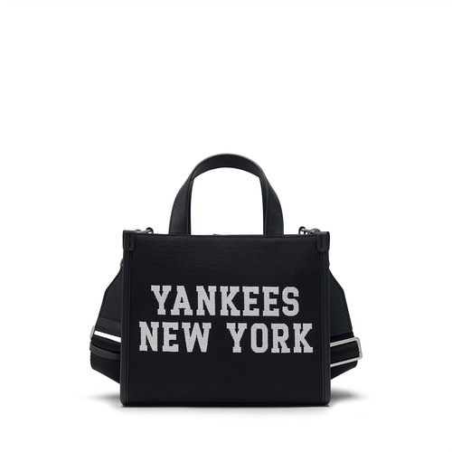 MLB Varsity Jacquard Canvas Small New York Yankees Tote Bags Black | 2036571-FR