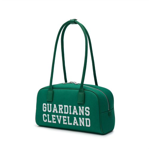 MLB Varsity Jacquard Canvas Square Cleveland Guardians Shoulder Bags Green | 3678209-RL