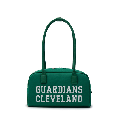 MLB Varsity Jacquard Canvas Square Cleveland Guardians Shoulder Bags Green | 3678209-RL