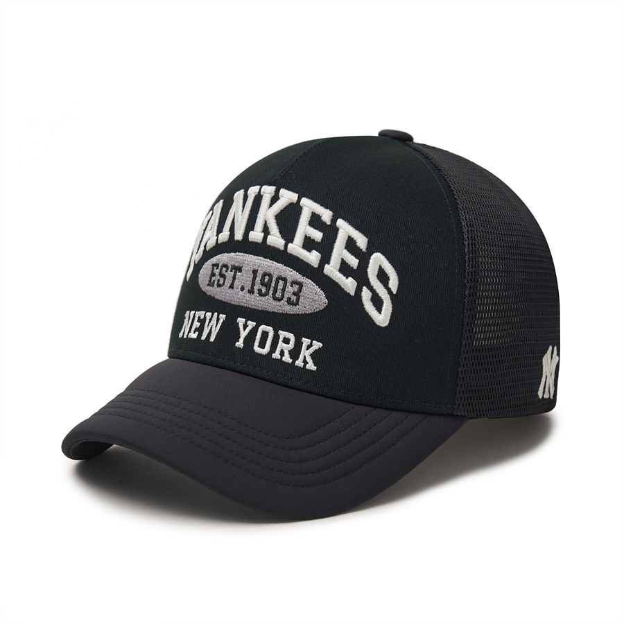 MLB Varsity Lettering Mesh New York Yankees Hats Black | 9061352-JH