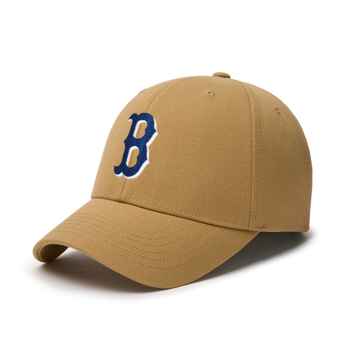 MLB Varsity Medium Logo Structured Ball Boston Redsox Hats Khaki | 6072459-AT