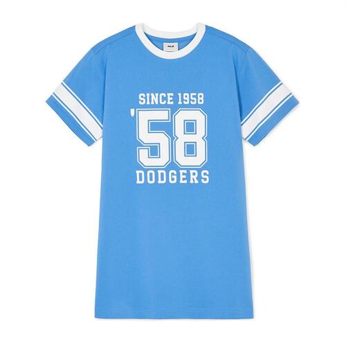 MLB Varsity Number Graphic Los Angeles Dodgers Kids\' Dress Blue | 3157842-YG