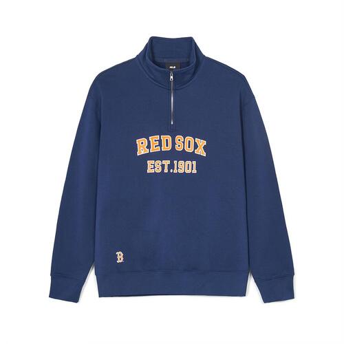 MLB Varsity Over Fit Half Zip Boston Redsox Sweatshirts Navy | 0412687-XM