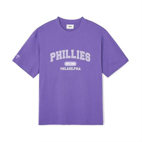 MLB Varsity Over Fitts Philadelpia Phillies T Shirts Purple | 3219756-VJ