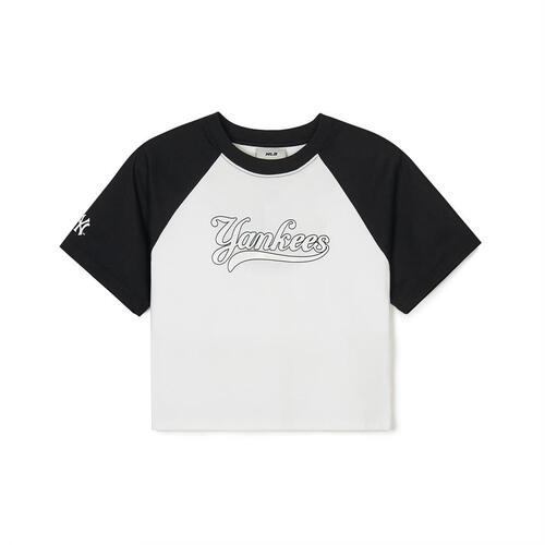 MLB Varsity Raglan Cropts New York Yankees T Shirts Black | 0397214-SY