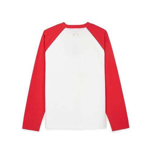 MLB Varsity Raglan Loose Fit Boston Redsox Tops Red / White | 9458230-DZ