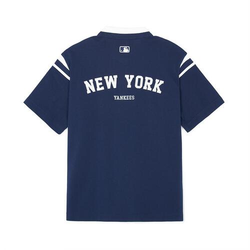 MLB Varsity Shoulder Point Over Fit Polots New York Yankees T Shirts Navy | 9148205-GW