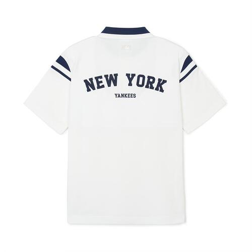 MLB Varsity Shoulder Point Over Fit Polots New York Yankees T Shirts White | 1875230-SM