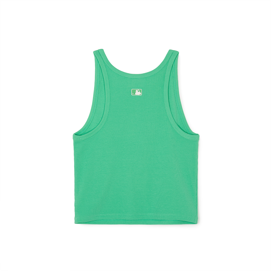 MLB Varsity Slim Fit Crop Ribbed Sleeveless Los Angeles Dodgers Vest Green | 1658473-CP