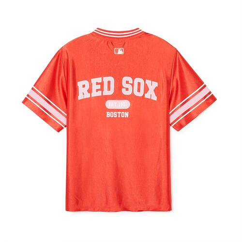 MLB Varsity Soccer V Neck Over Fitts Boston Redsox T Shirts Orange | 7084361-GZ