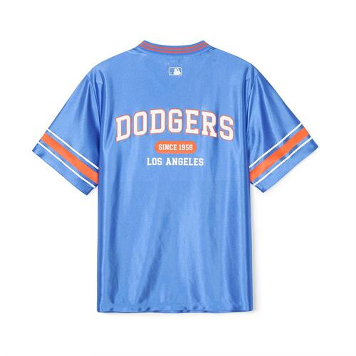 MLB Varsity Soccer V Neck Over Fitts Los Angeles Dodgers T Shirts Blue | 0489752-UB