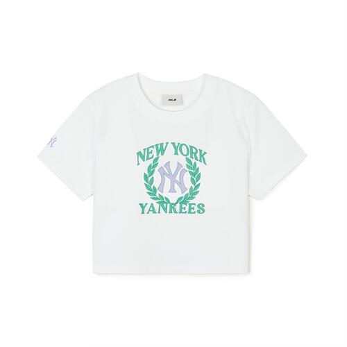 MLB Varsity Sports Semi Cropts New York Yankees T Shirts White | 0136957-PL