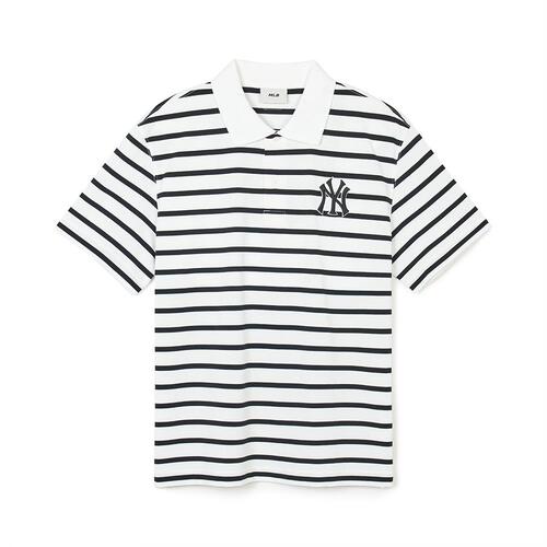 MLB Varsity Stripe Over Fit Polots New York Yankees T Shirts Black | 2983407-DP