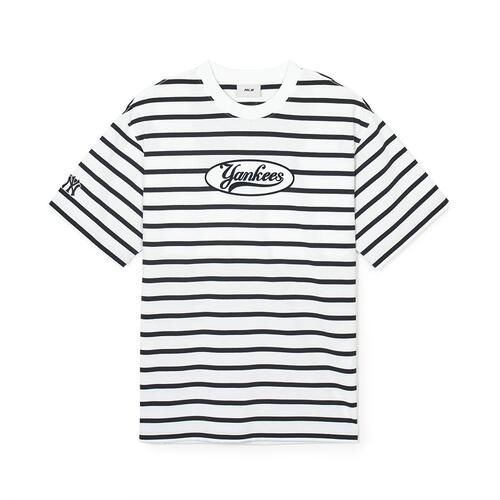 MLB Varsity Stripe Over Fitts New York Yankees T Shirts Black | 9671254-AI