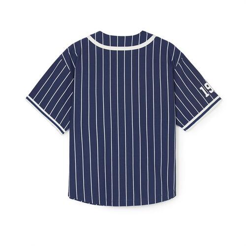 MLB Varsity Striped Baseball New York Yankees Kids' Shirts Navy | 0281365-CD