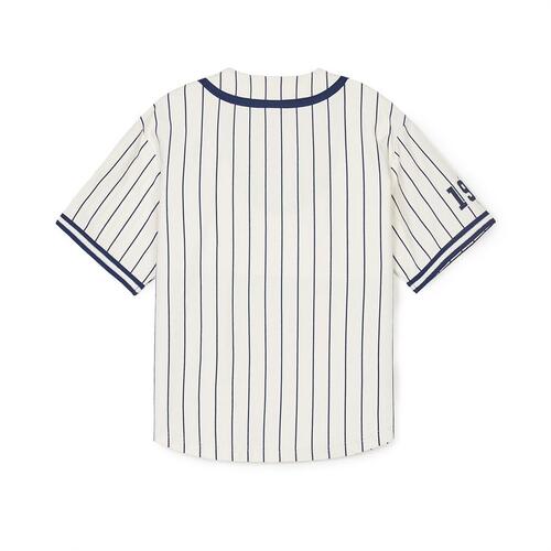 MLB Varsity Striped Baseball New York Yankees Kids' Shirts White | 5023891-JW