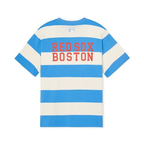 MLB Varsity Stripet Boston Red Sox Kids' T Shirts Blue | 2678495-HI