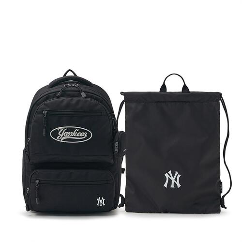 MLB Varsity Two Pocket Backpack New York Yankees Kids\' Bags Black | 0982741-LI