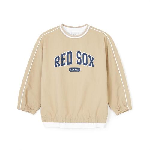 MLB Varsity Woven 3pcs Set Up Boston Red Sox Kids' Sweatshirts Khaki / White | 2601953-ZE