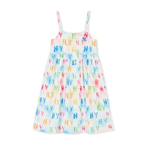 MLB Water Monogram Summer New York Yankees Kids\' Dress Multicolor | 0712943-IC