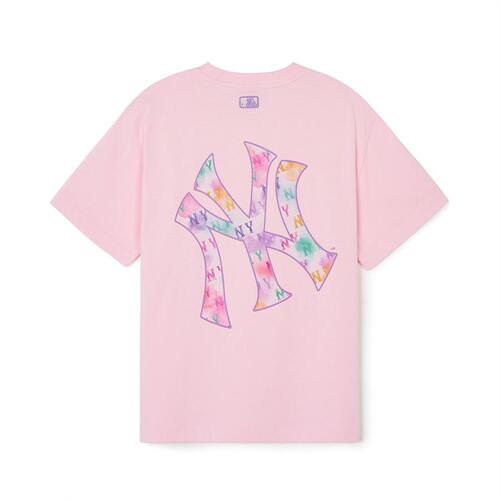 MLB Water Monogramt New York Yankees Kids' T Shirts Pink | 2934508-HB