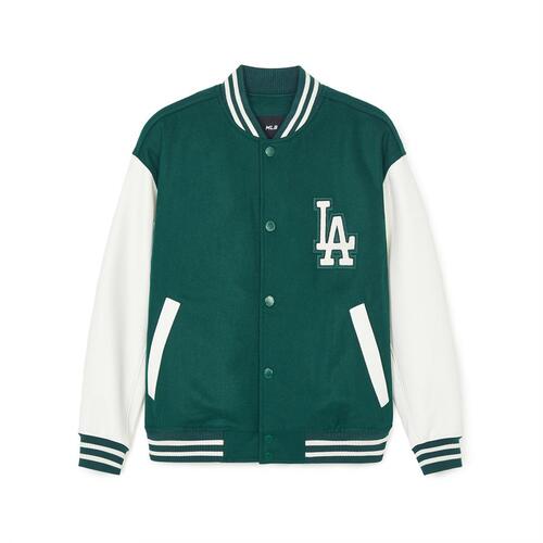 MLB Wool Basic Varsity Los Angeles Dodgers Jackets Green | 3825410-ME