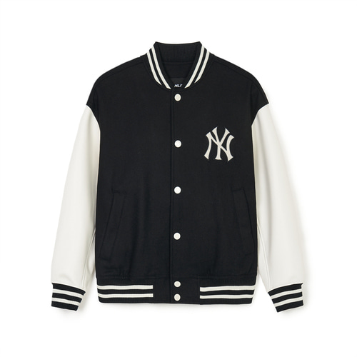 MLB Wool Big Lux Varsity (Single Layer) New York Yankees Jackets Black | 5978431-VS